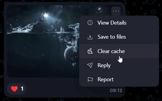 Deleting Files and Messages 🗑️ · Desktop Click '...' / 'Clear cache':.